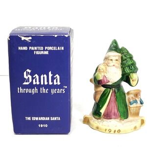 Santa Through The Years 1910 The Edwardian Santa Christmas Porcelain 1990 Vtg